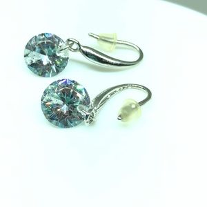 925 Free Hanging CZ Dangle Earring